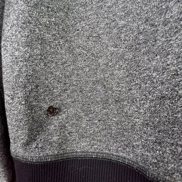 Lululemon Om & Roam Pullover Hoodie Size 4 Heathered Speckled Gray‎ Black Trim - Picture 4 of 10